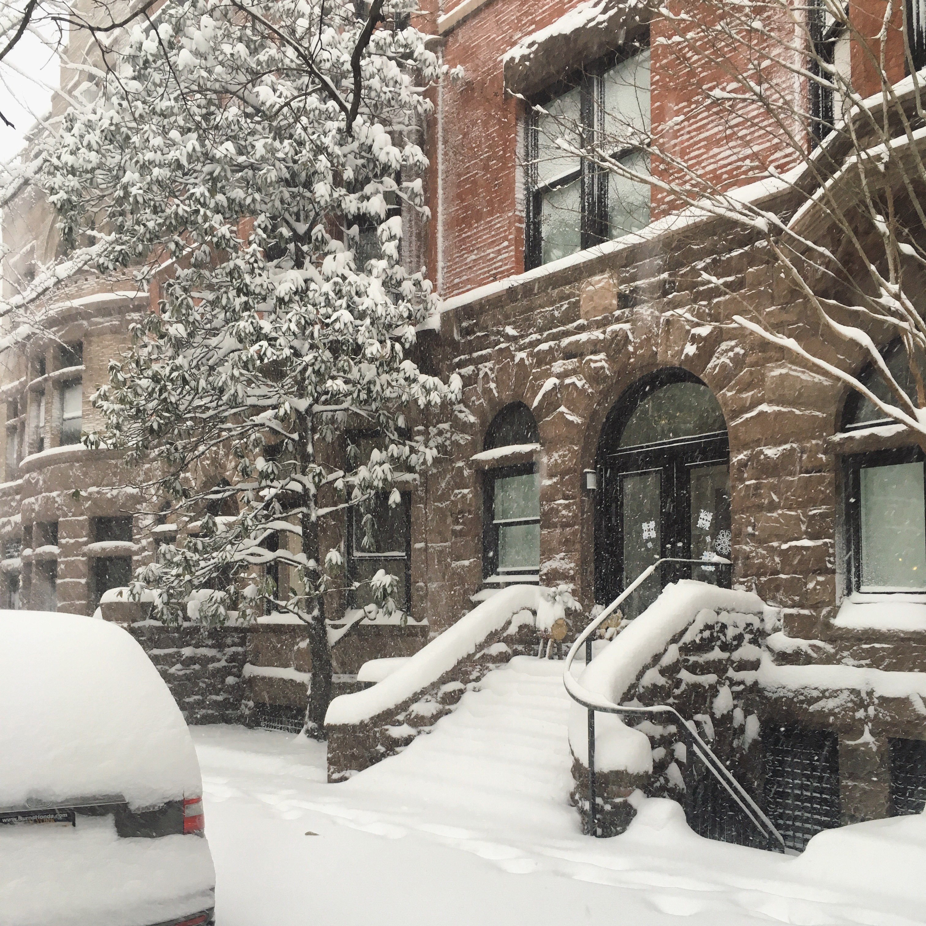Śnieżna zima w Nowym Jorku